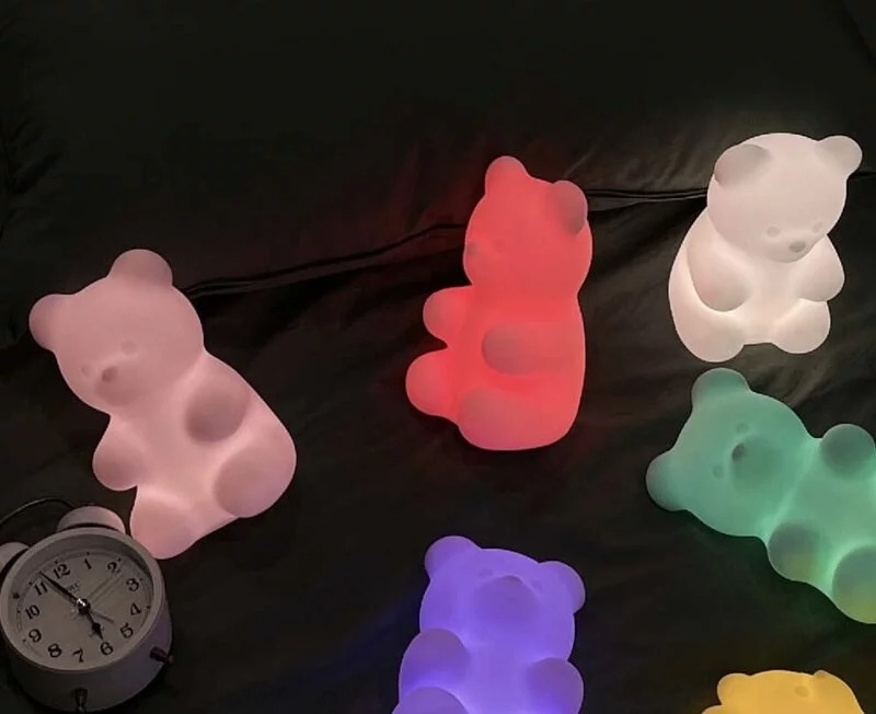小熊軟糖夜燈擺在一起超可愛