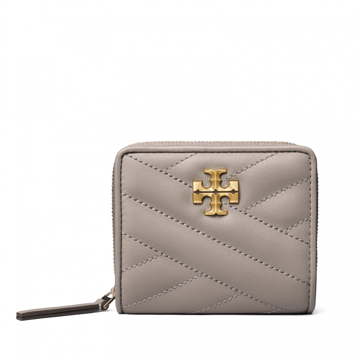 Tory Burch Kira Chevron Bi-Fold Wallet 90344 in Gray Heron，價格店洽