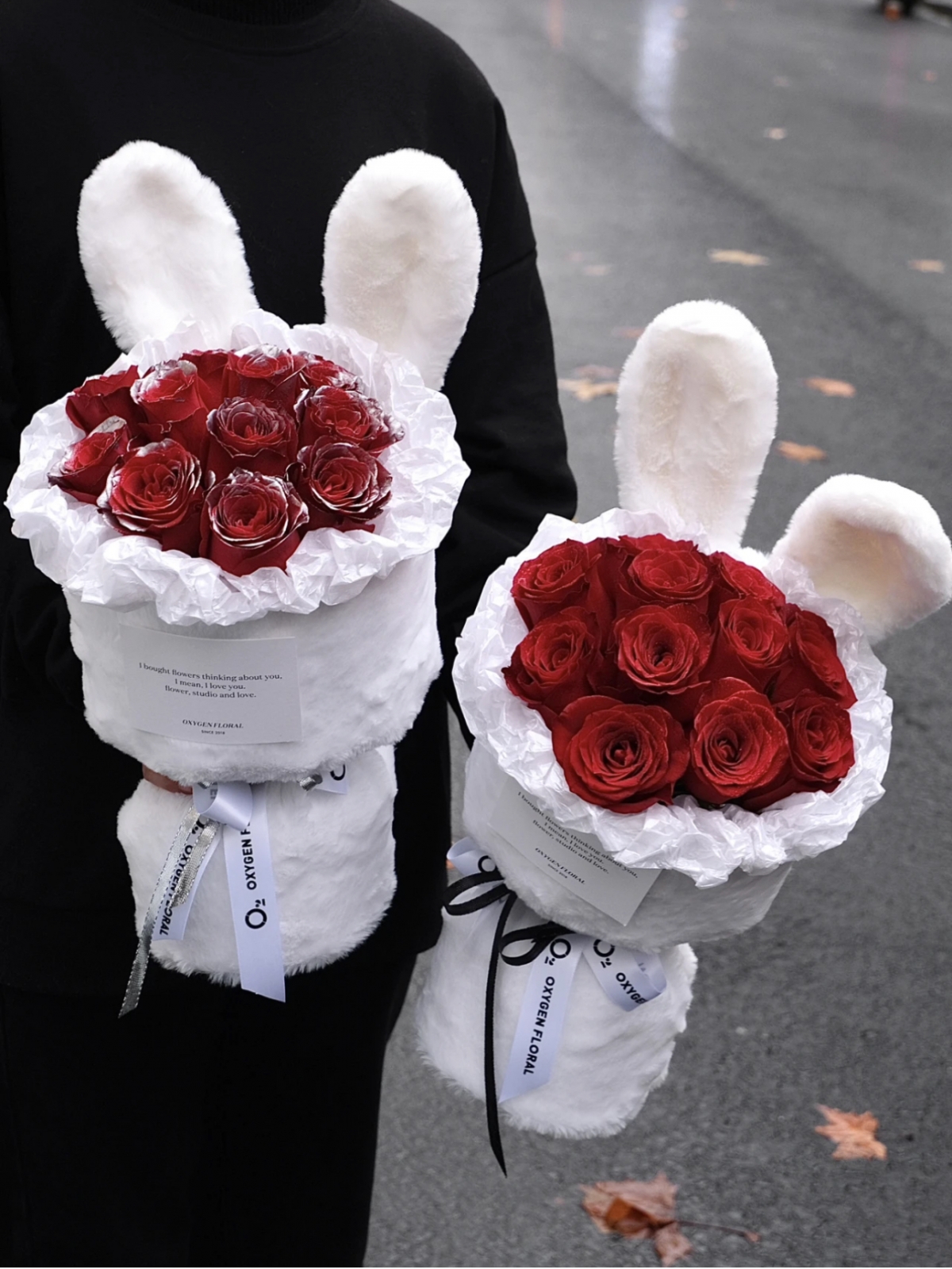 情人節禮物：兔耳花束/兔子花束