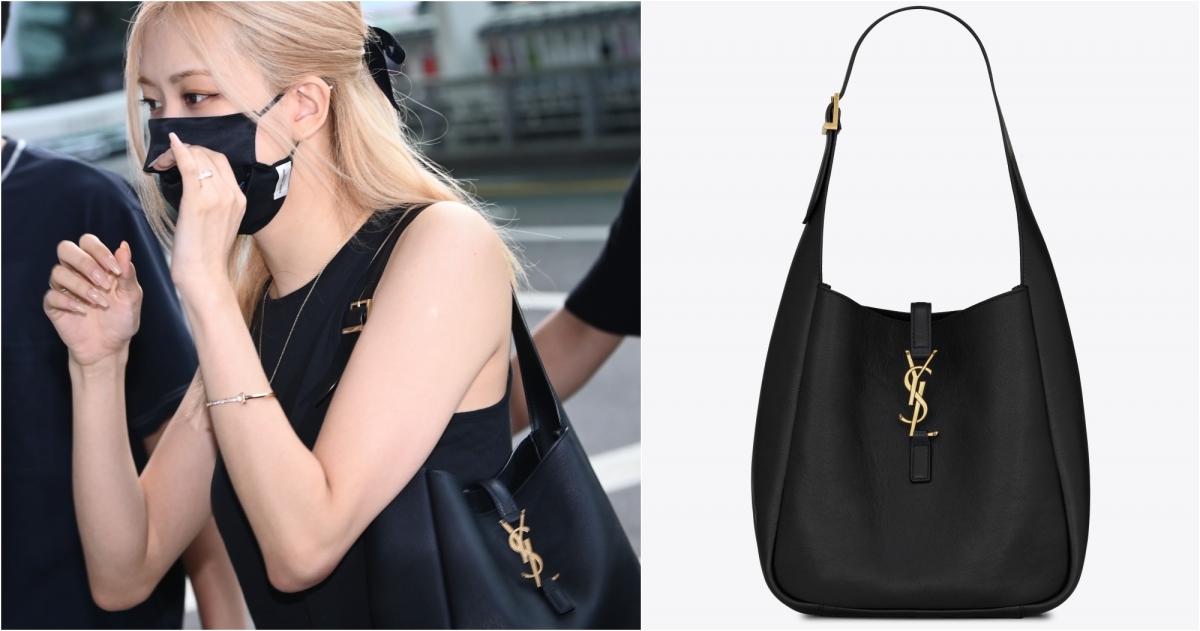 SAINT LAURENT LE 5 À 7皮革小型HOBO手袋