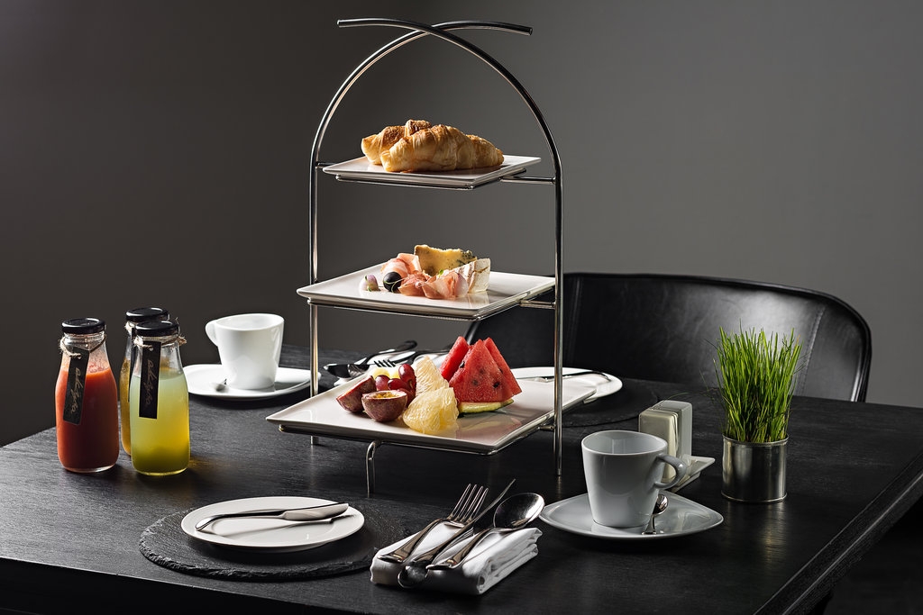 Akyra的早餐擺盤相當美