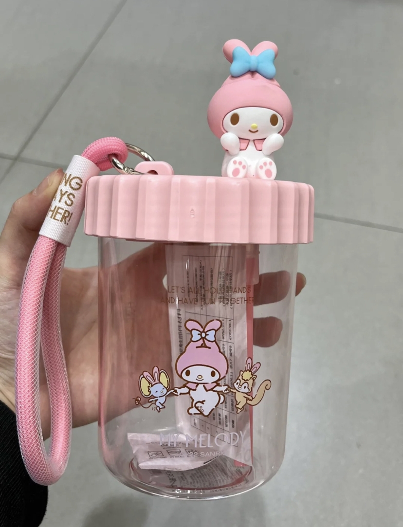 美樂蒂「兔裝吸管水杯」 