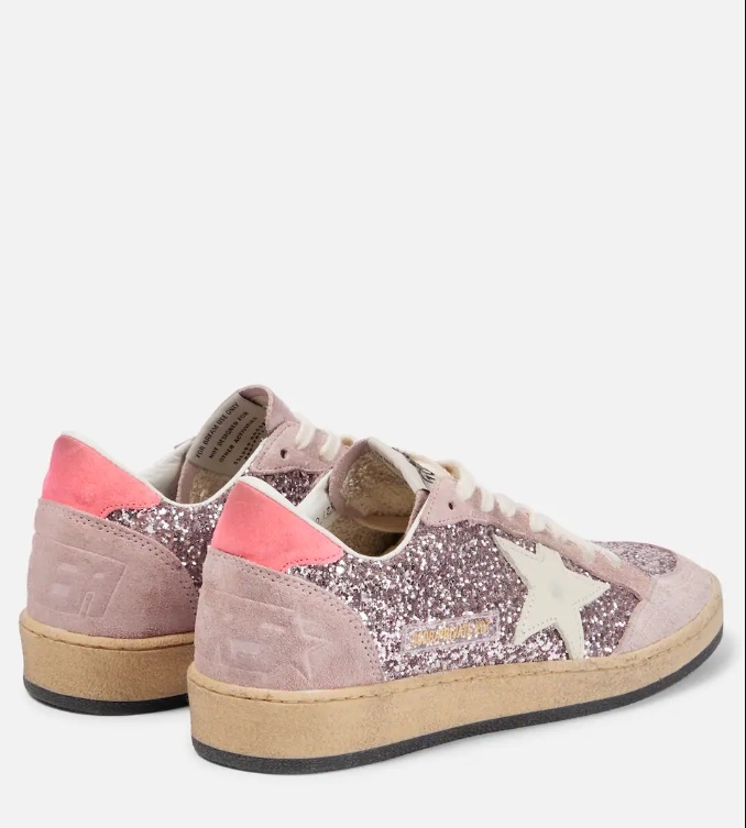 GOLDEN GOOSE Ball Star glitter suede sneakers,€715