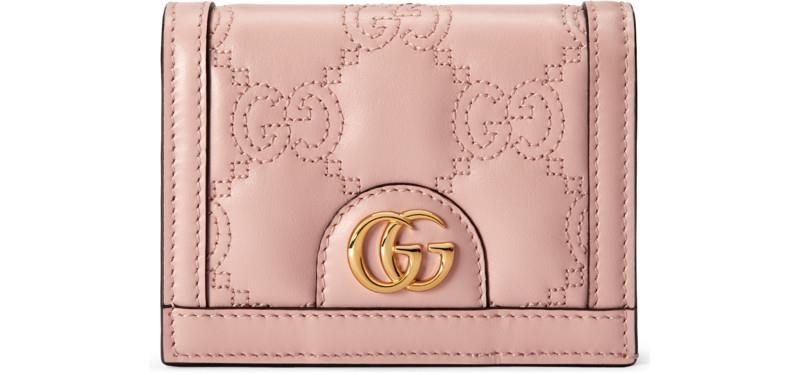 Gucci Matelasse 粉色卡夾, $16,400