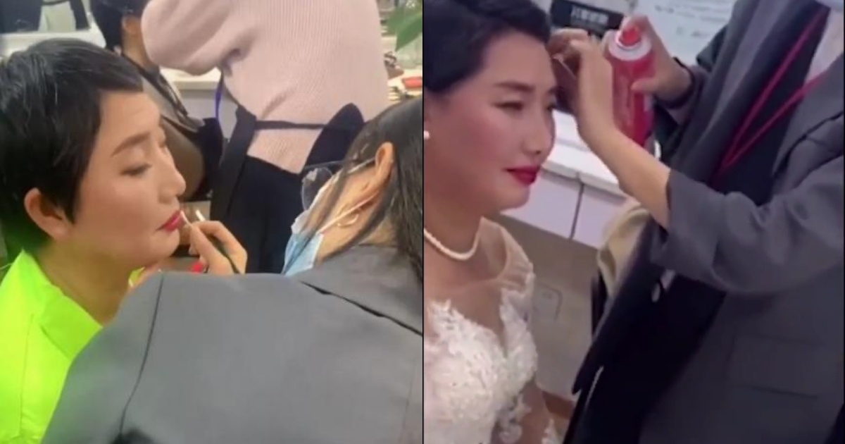 在化妝師出神入化技巧下，奶奶的容貌令眾人驚艷