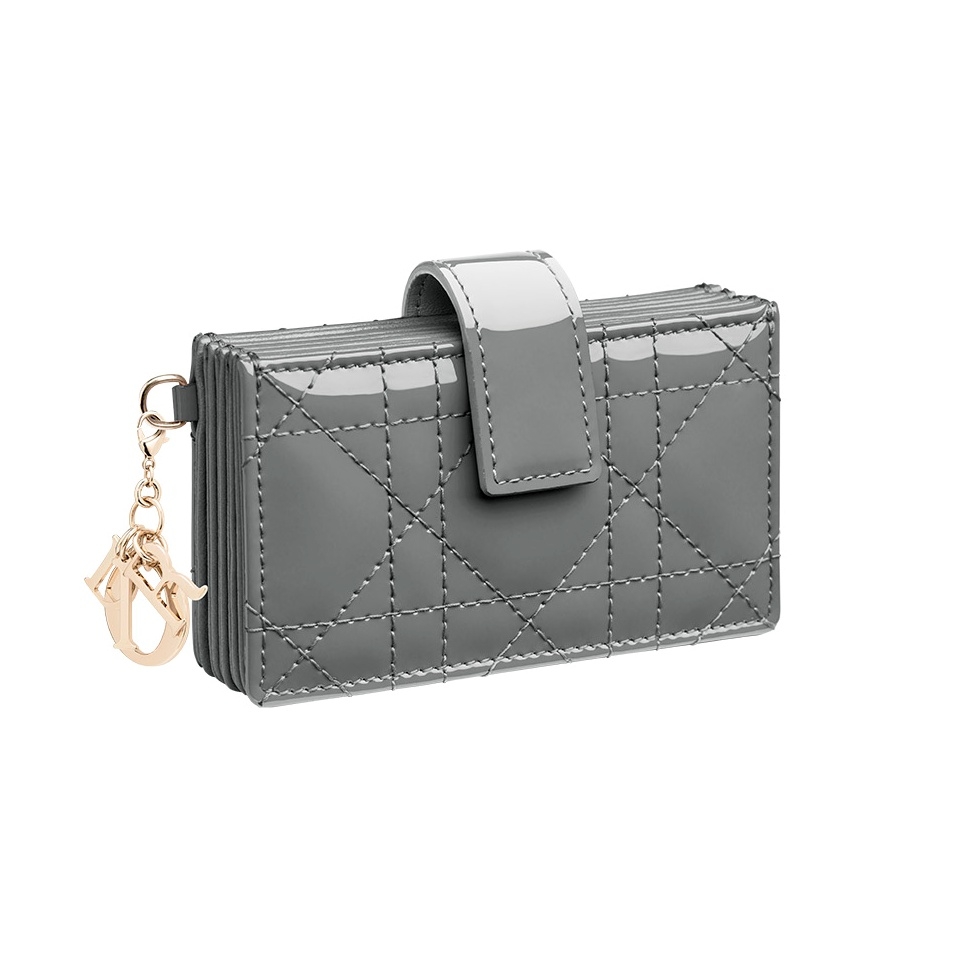 迪奧Lady Dior 石灰色漆皮卡夾，NT$12,500