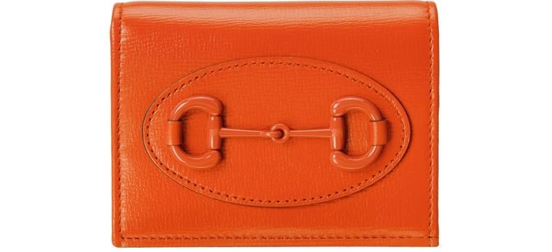 Gucci Horsebit 1955橘色皮革皮夾，NT$17,900