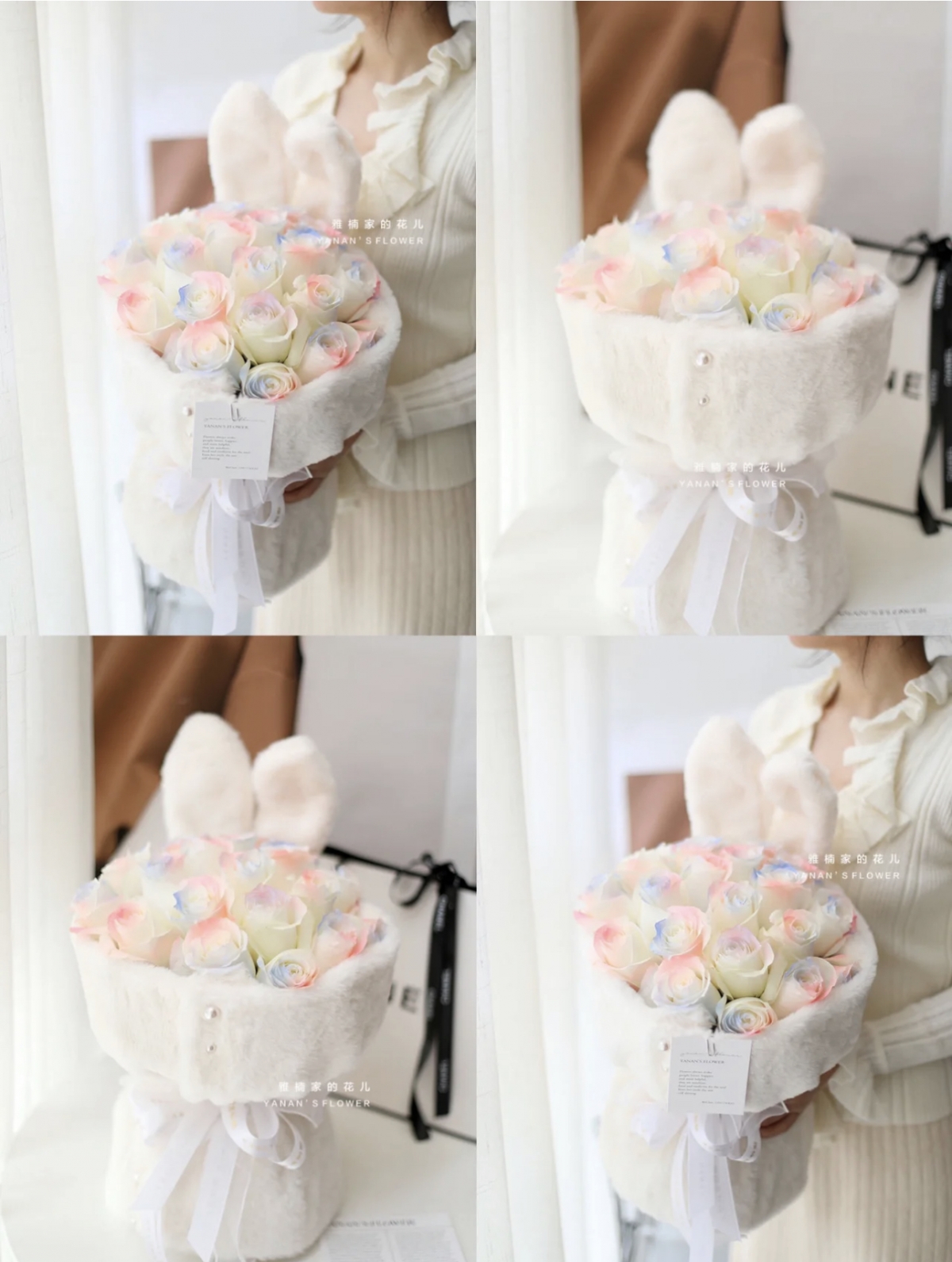 情人節禮物：兔耳花束/兔子花束