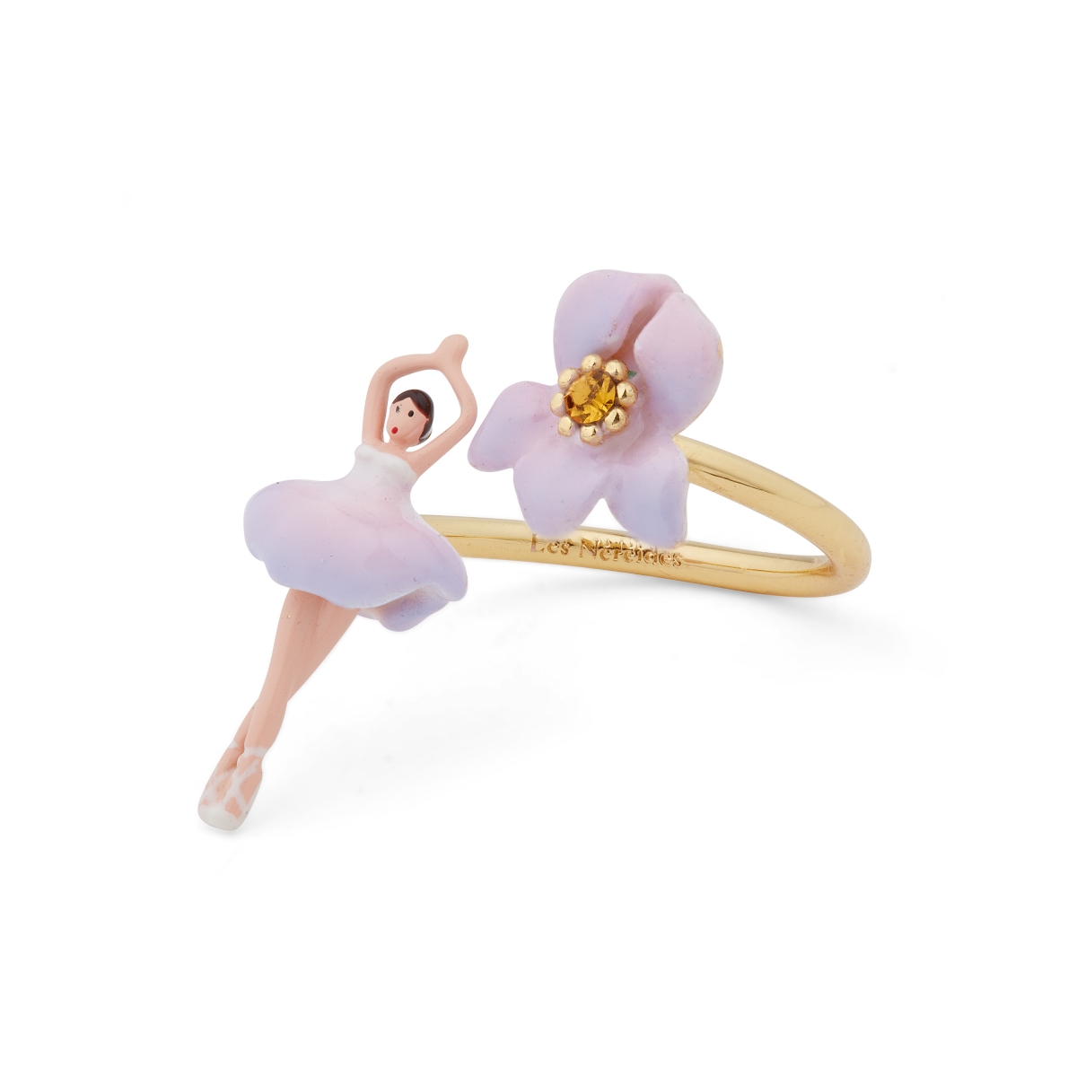 SS23春夏系列鳶尾紫迷你芭蕾戒指-$2,800