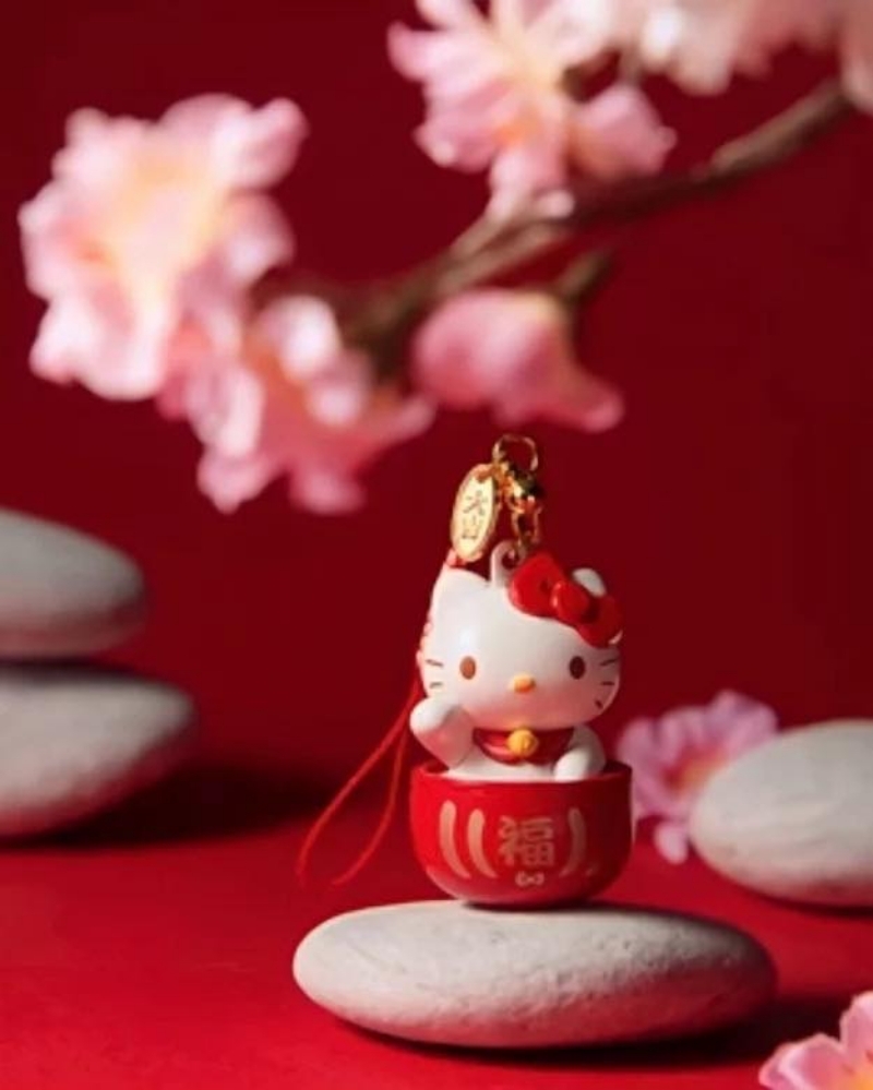 Hello Kitty招財達摩3D造型悠遊卡