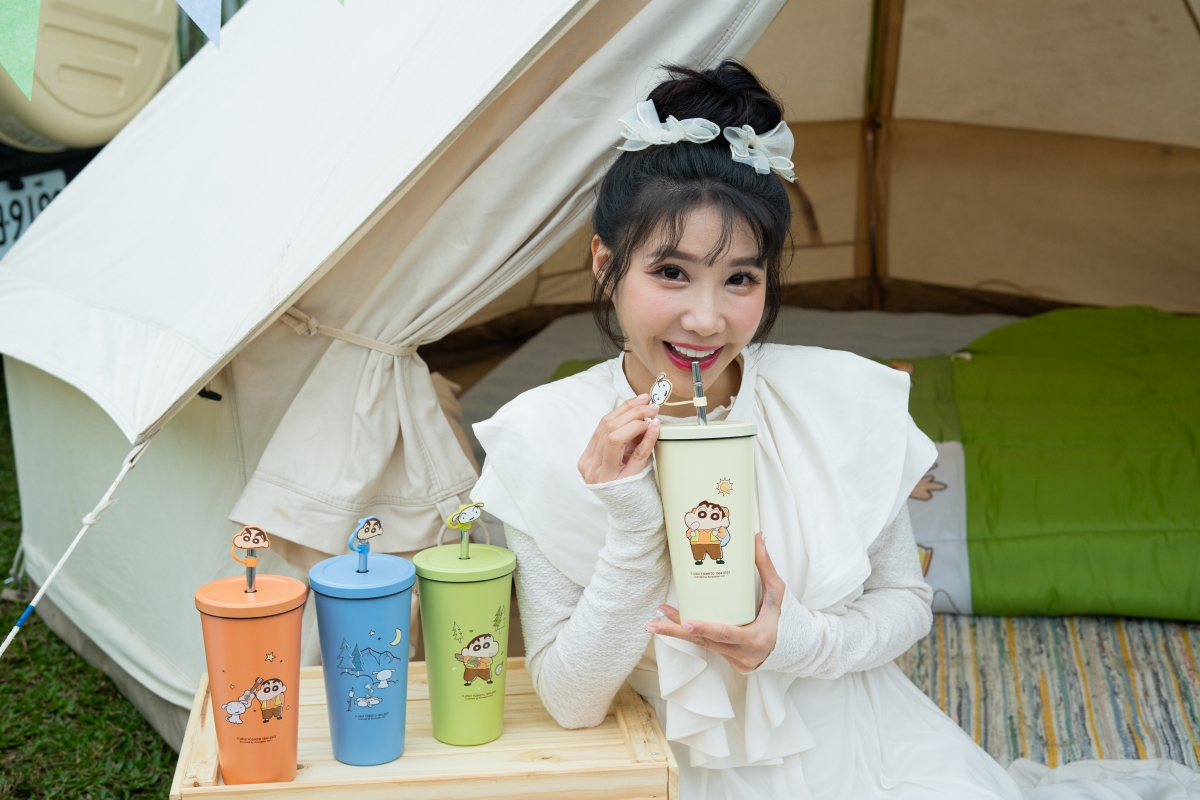 蠟筆小新304不鏽鋼雙層吸管杯