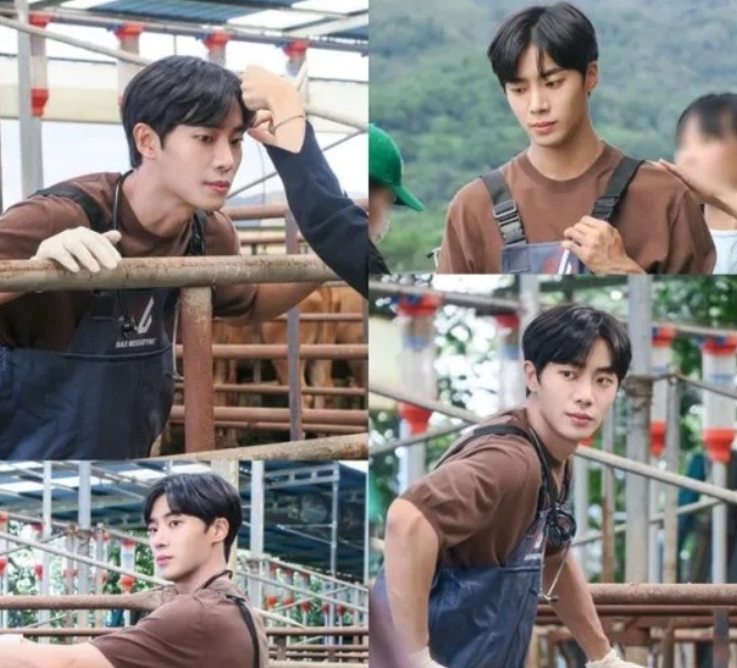 連土氣的工作服秋英宇也能用帥氣駕馭。