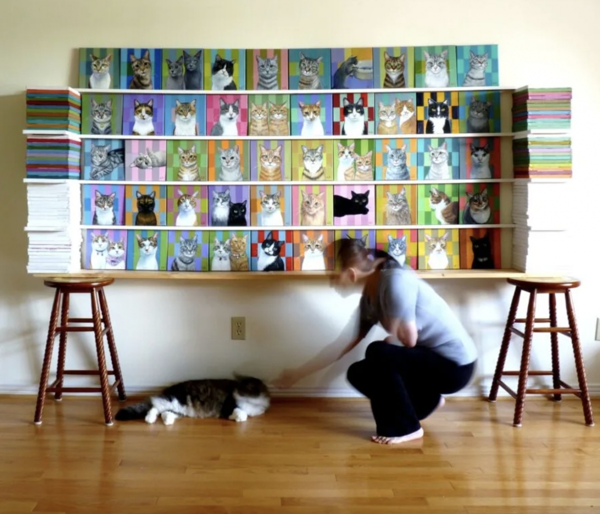 美喵報到：陳岳琳虎年畫百貓