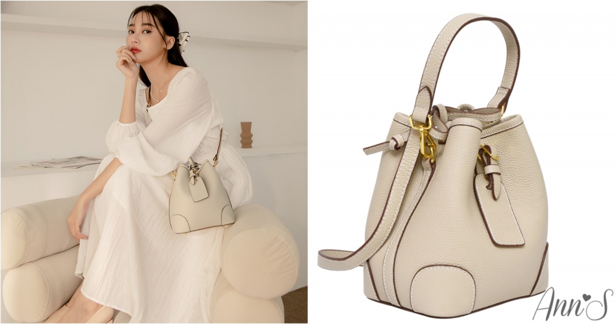 Ann,s變形金剛-頂級牛皮全真皮吊牌多用水桶包,NT$1,980