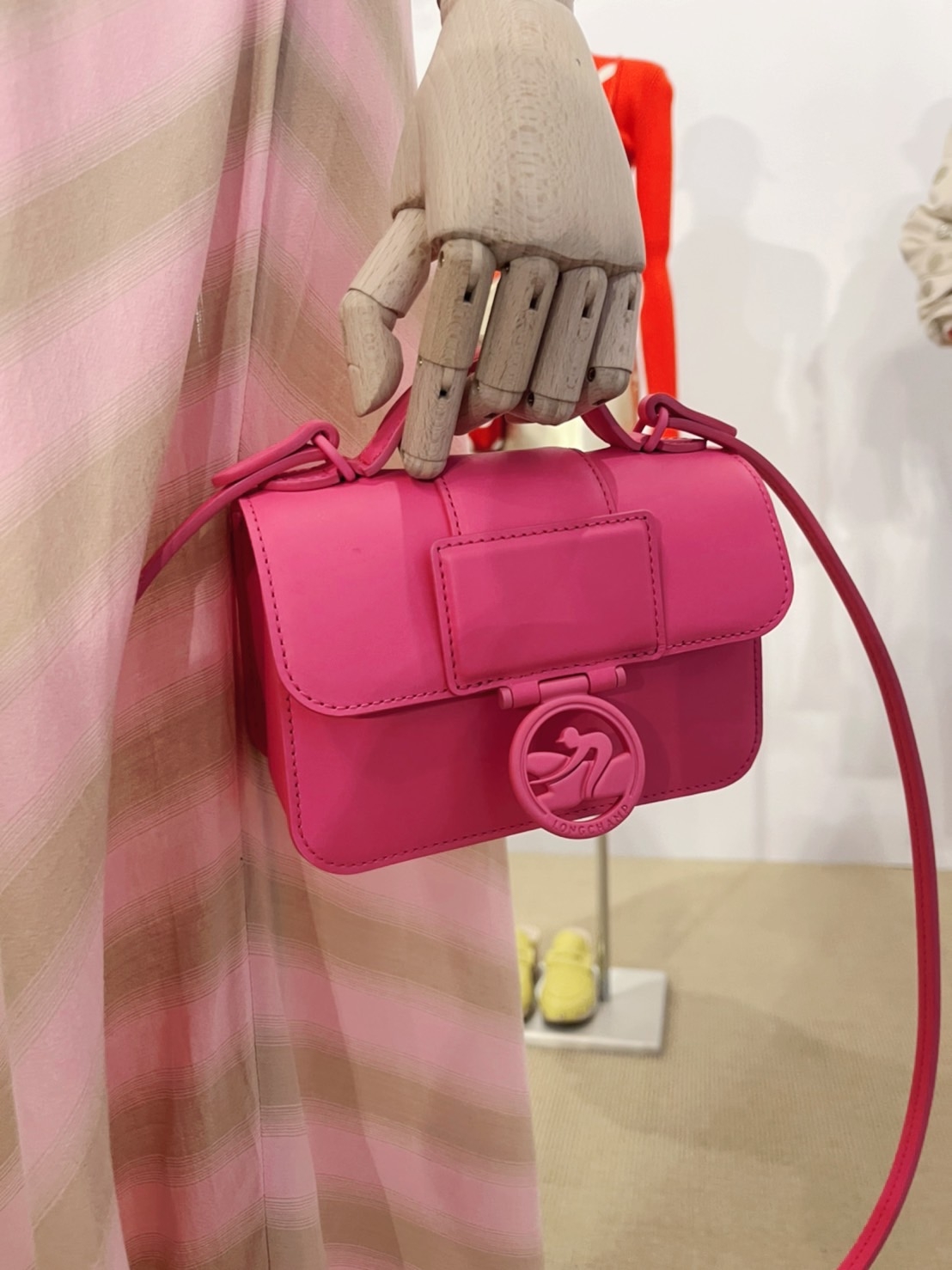 LONGCHAMP BOX-TROT系列 斜揹袋XS (桃粉色)，NT$21,900