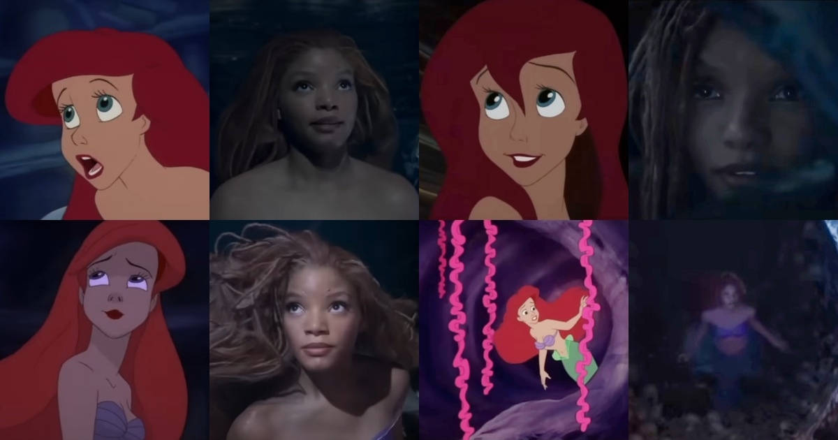 《小美人魚》動畫真人對比照