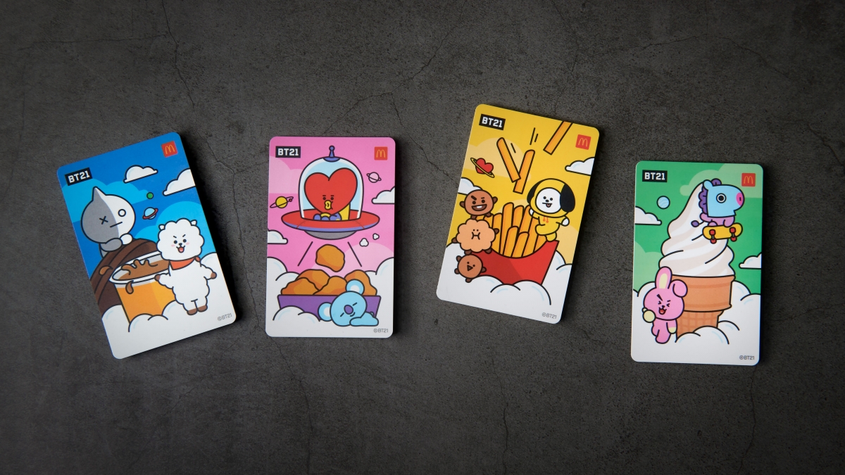 麥當勞2023「BT21甜心卡」