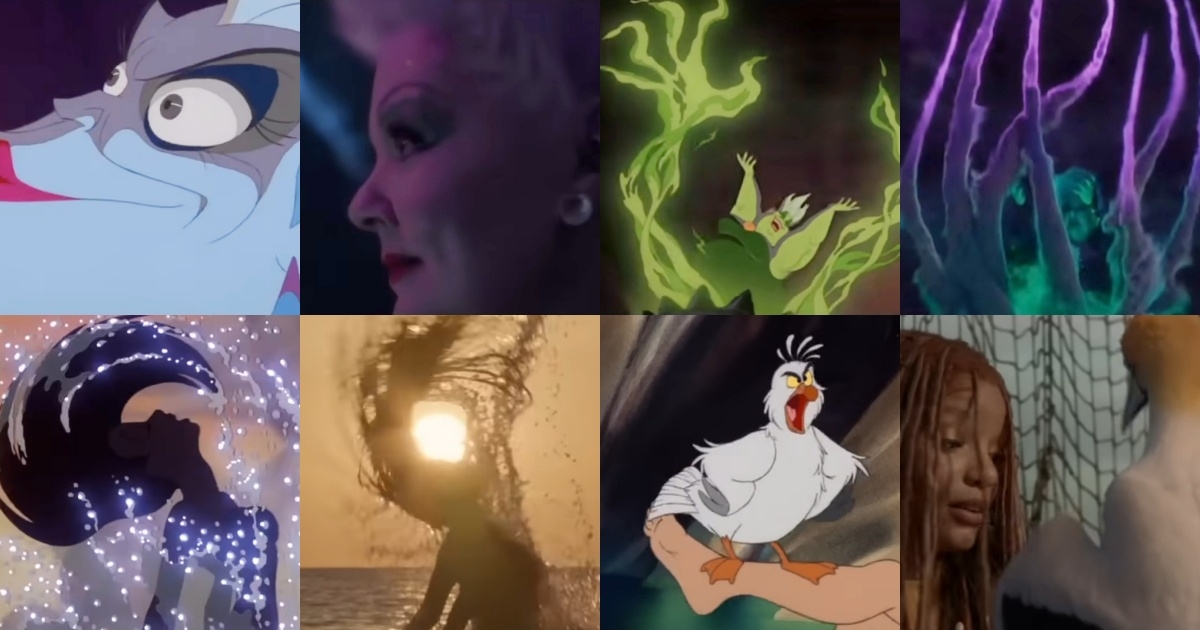 《小美人魚》動畫真人對比照