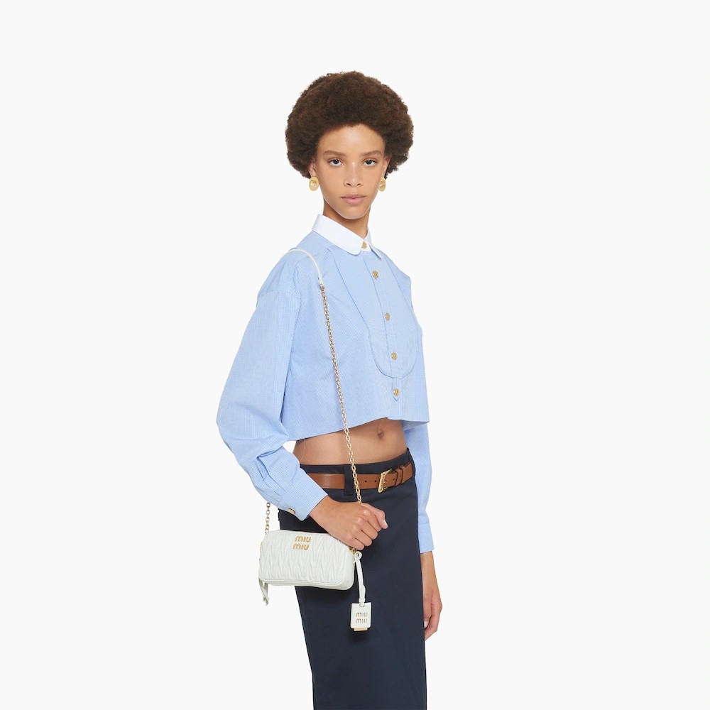 Miu Miu Matelassé納帕軟皮革小巧肩背包，NT$57,000