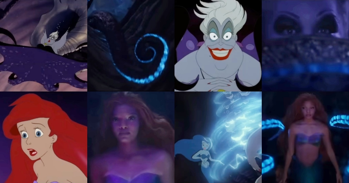 《小美人魚》動畫真人對比照