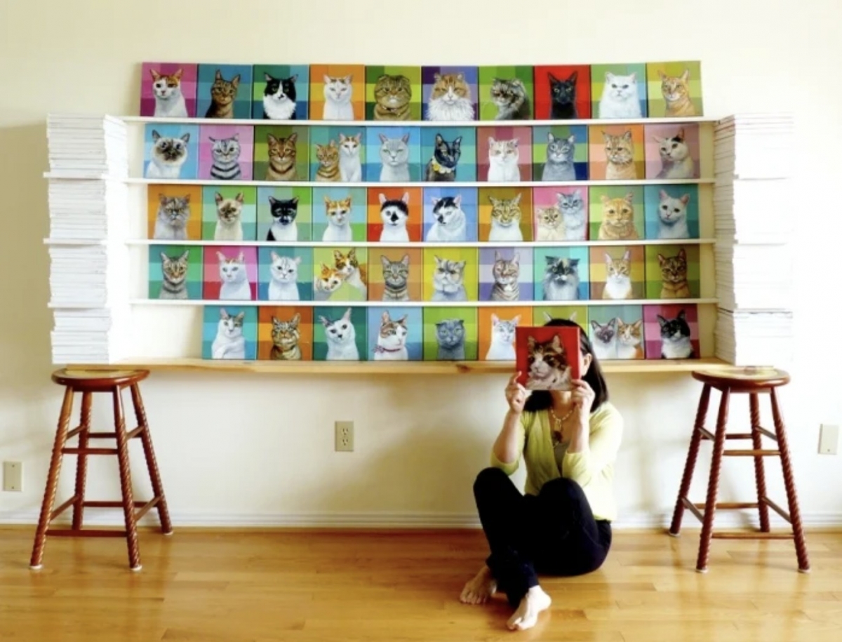 美喵報到：陳岳琳虎年畫百貓