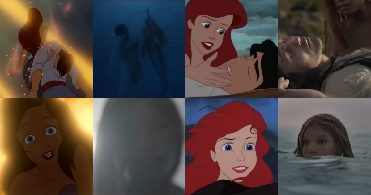 《小美人魚》動畫真人對比照