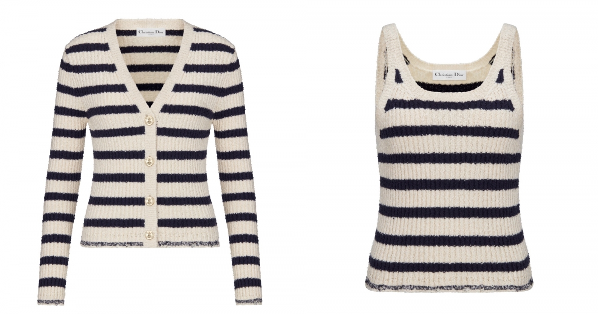DIOR MARINIÈRE 兩件式 - 針織外套,NT$78,000+針織背心,NT$78,000