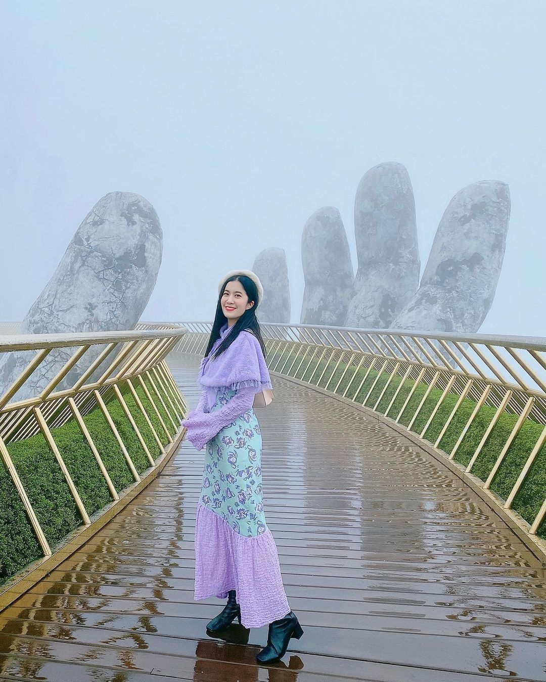 薄雲細霧中的「佛手橋」也可以很夢幻！