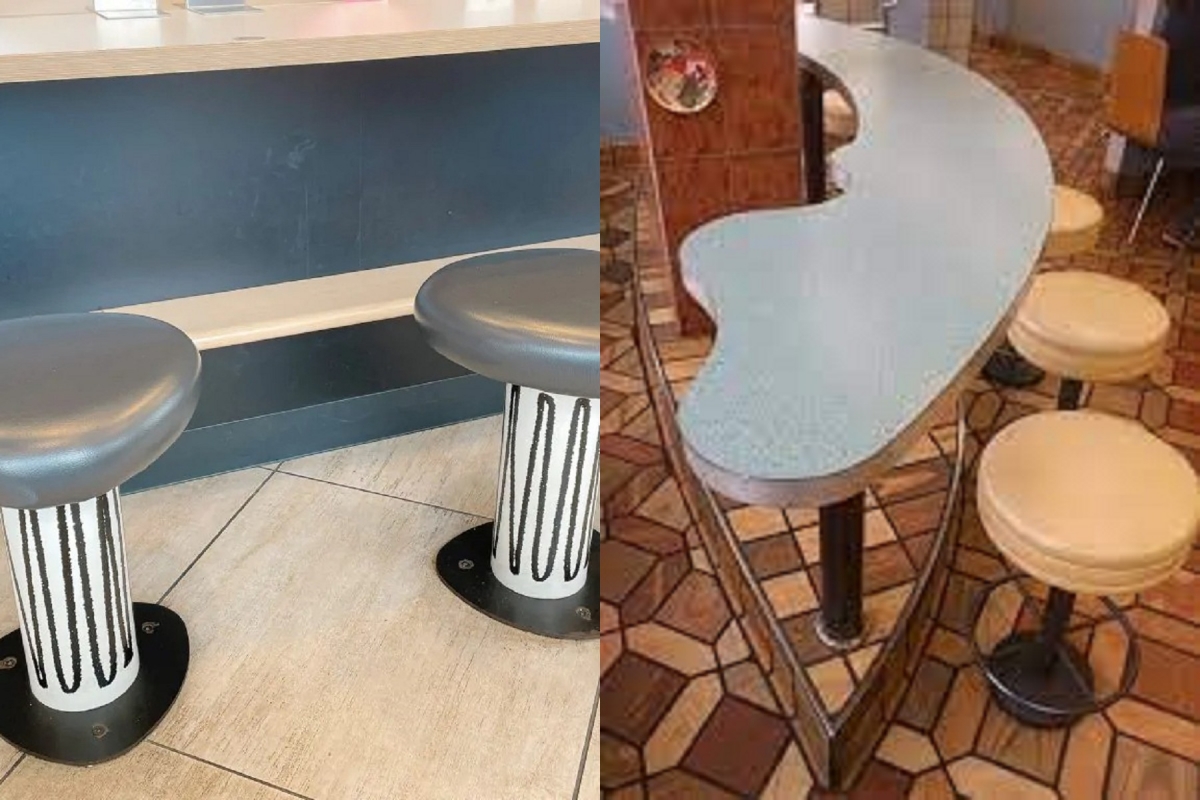 麥當勞的座位不斷進化，開始走向沒有靠背的椅子