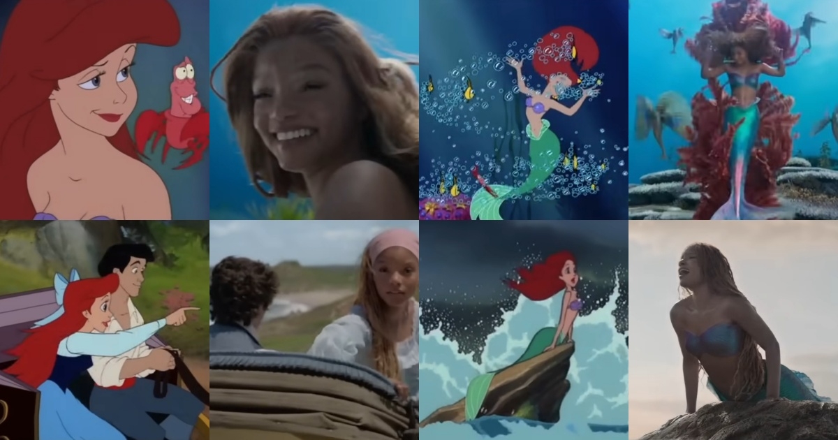 《小美人魚》動畫真人對比照