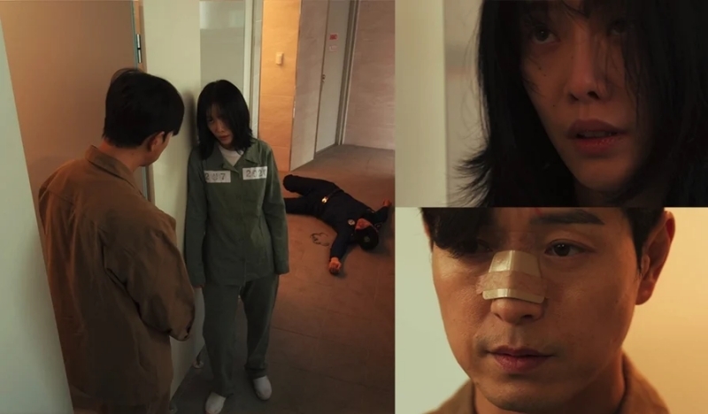 鄭成日與金赫拉出演《邪惡與瘋狂》片段