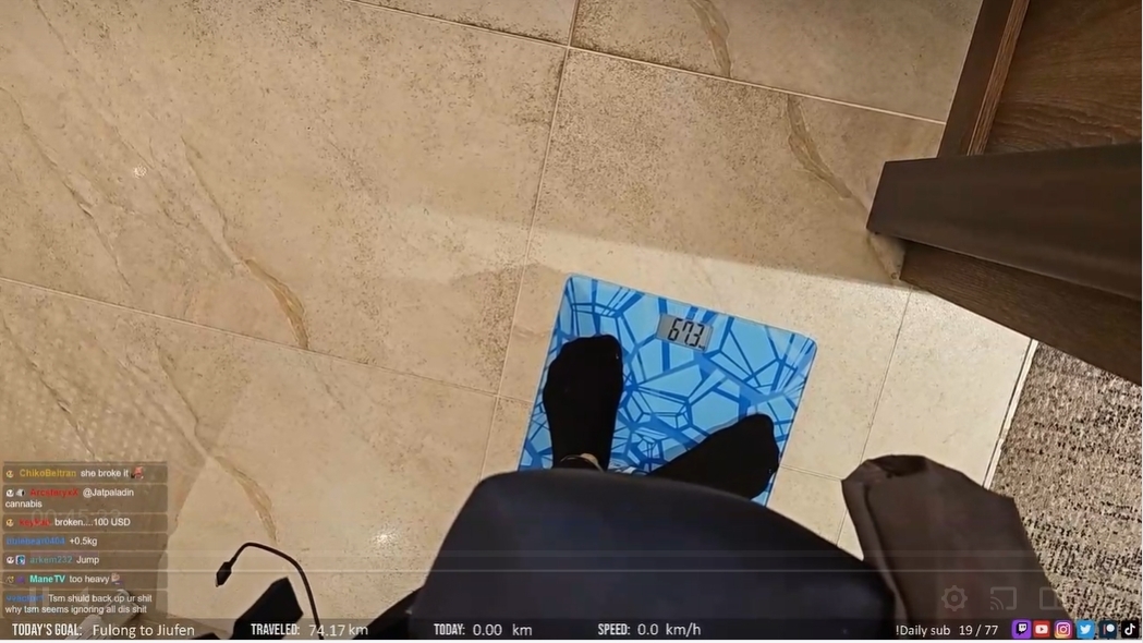 企鵝妹體重加上行李