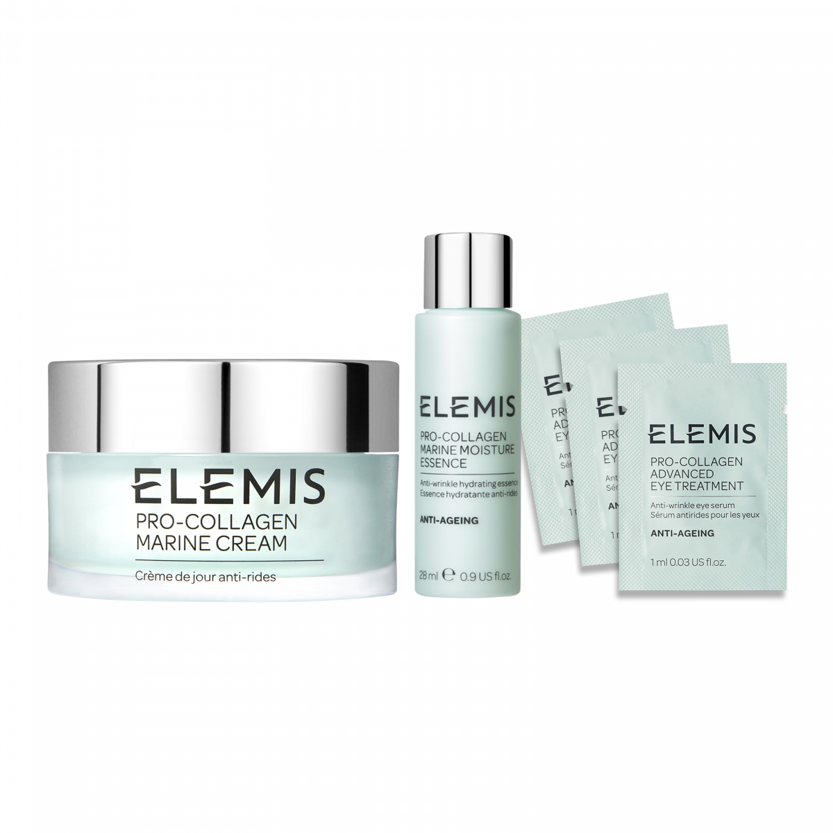 海洋膠原修護保養組/買海洋膠原緊緻精華乳霜 50ML(正貨)、送海洋膠原保濕精華露 28ML、送海洋膠原全效修護眼萃 1ML X3，歡慶價 NT$3,900 (原價NT$5,221)（75折）