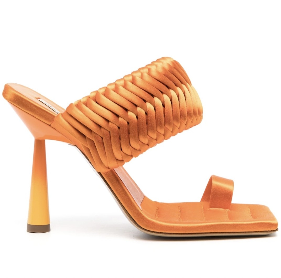 GIABORGHINI x Rosie woven 110mm sandals
