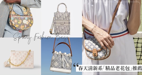 2023春夏必買精品包！8款「清爽老花包」推薦~DIOR淺灰迷你托特、燕麥色FENDI & Gucci以及CELINE法式配色也必收♡