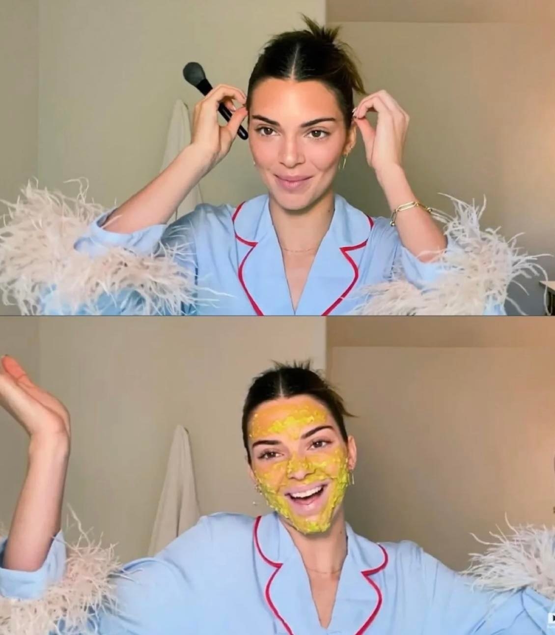 Kendall Jenner 雜誌專訪拍攝穿著Sleeper睡衣