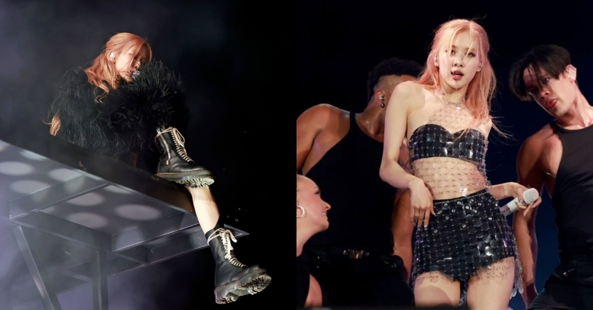 Rosé脫掉皮草之後女王氣勢上身。