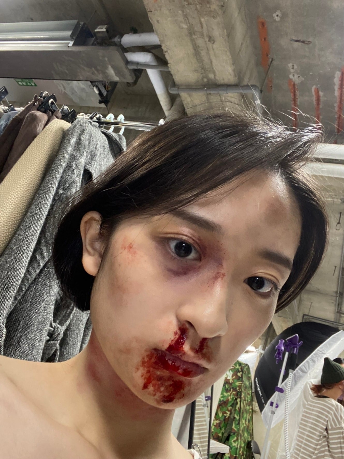 吳岱凌po出自己在《模仿犯》當中的特殊化妝照嚇壞眾人。