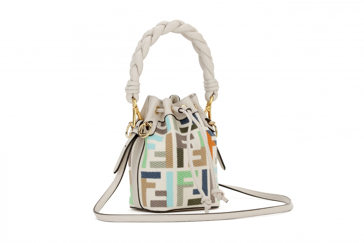 FENDI MON TRESOR拼色帆布FF刺繡迷你包款,NT$ 69,000