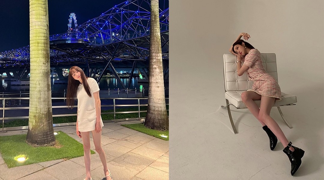 李聖經穿搭⎮粗花連身裙