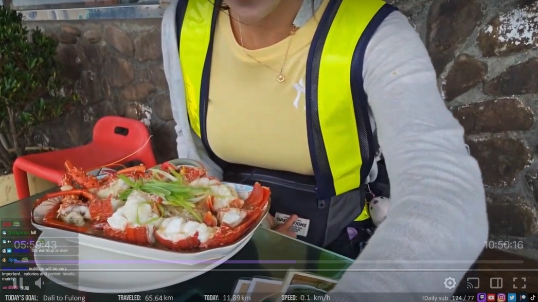 企鵝妹專程點了龍蝦