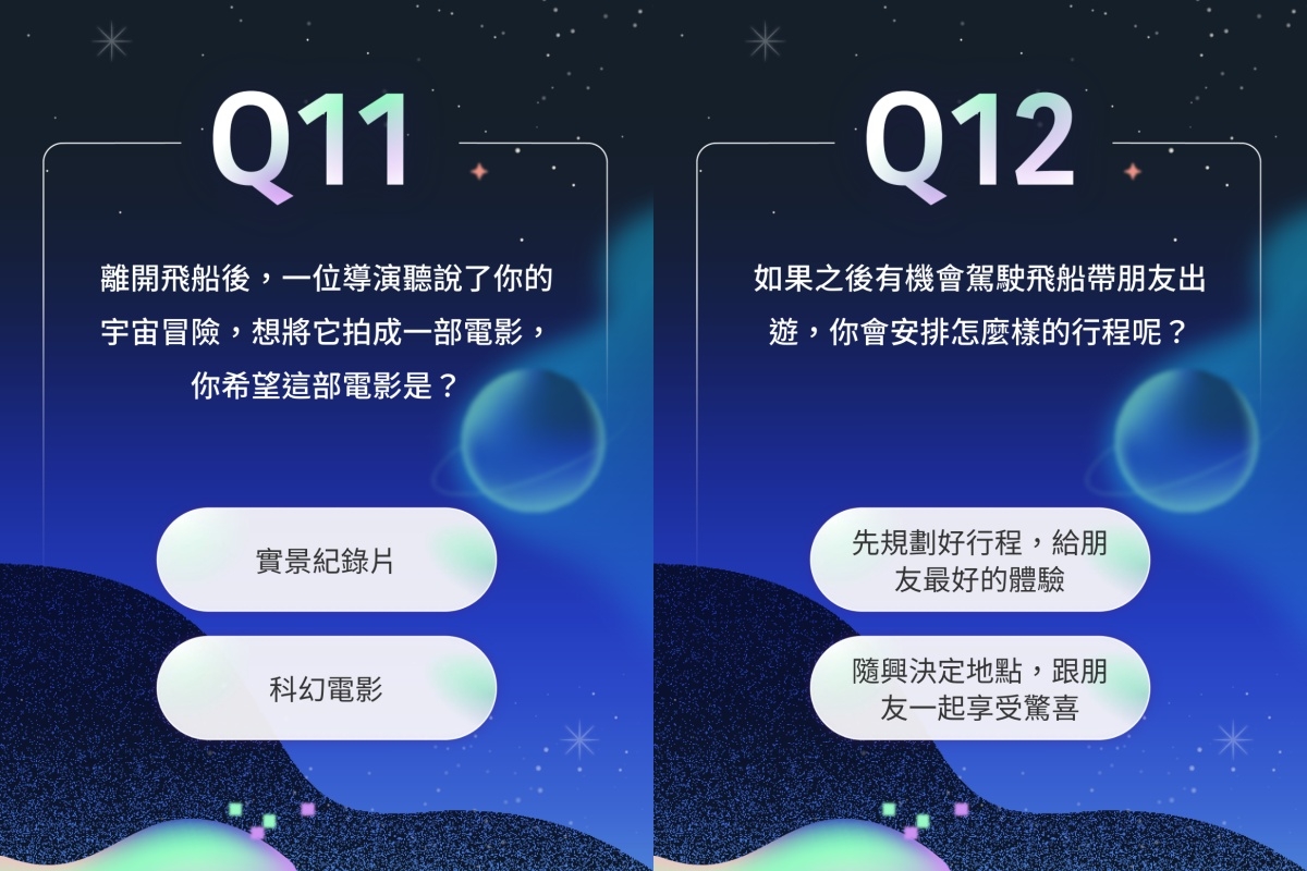 「你的宇宙共振頻率」心理測驗題目