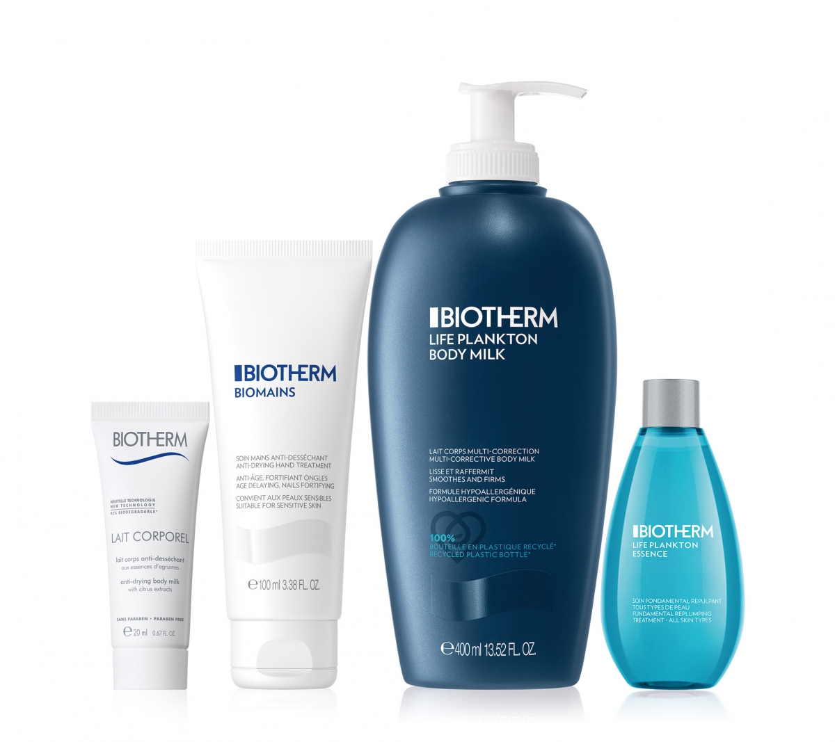 奇蹟身體滑嫩組 New 優惠價$2,700 價值$3,390（柔嫩美甲護手霜100ml+奇蹟特嫩身體乳 400 ml+超保濕牛奶身體潤膚乳20ml+奇蹟活源精露 30ml）