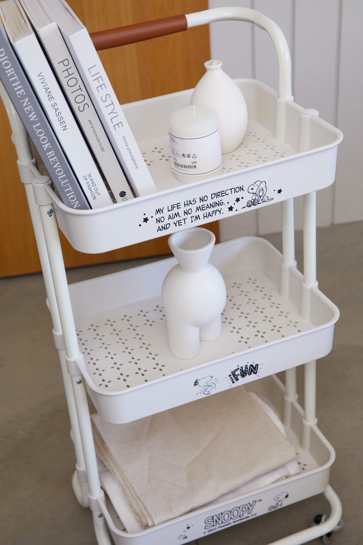 康是美「史努比加價購」5： 三層收納推車 加購價：999/個