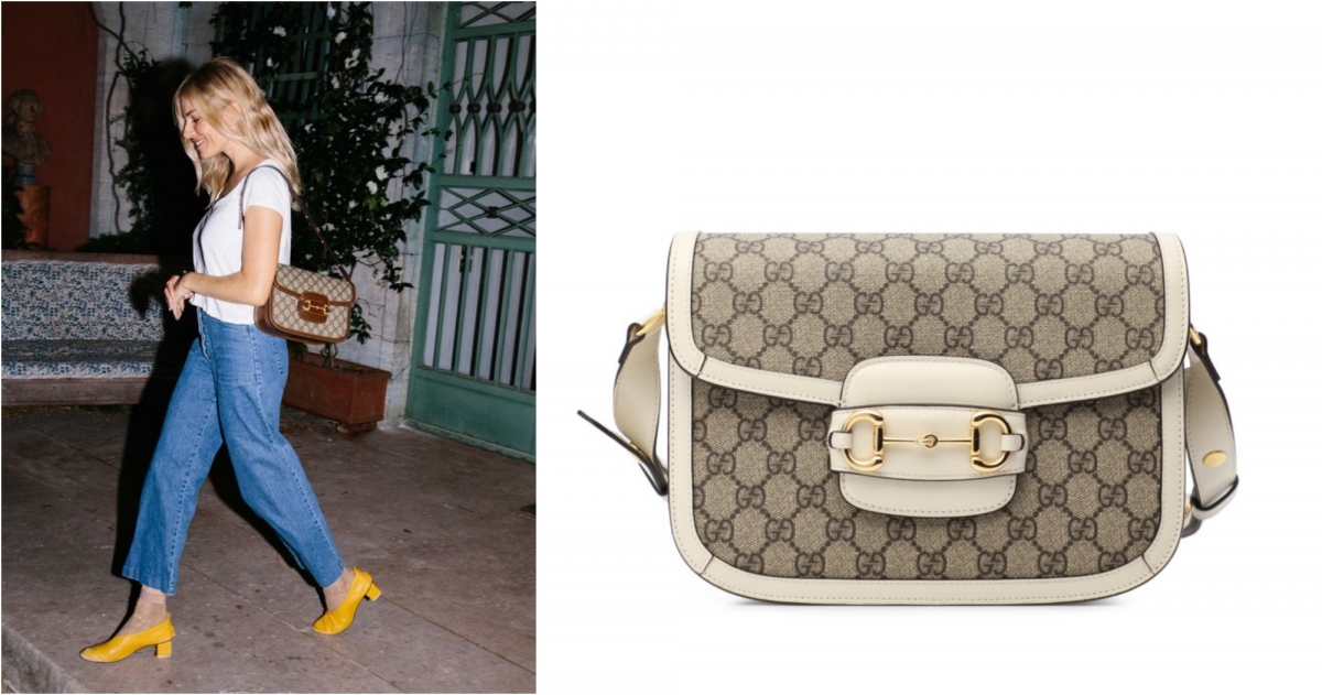 GUCCI HORSEBIT 1955 白色帆布肩背包,NT$96,600