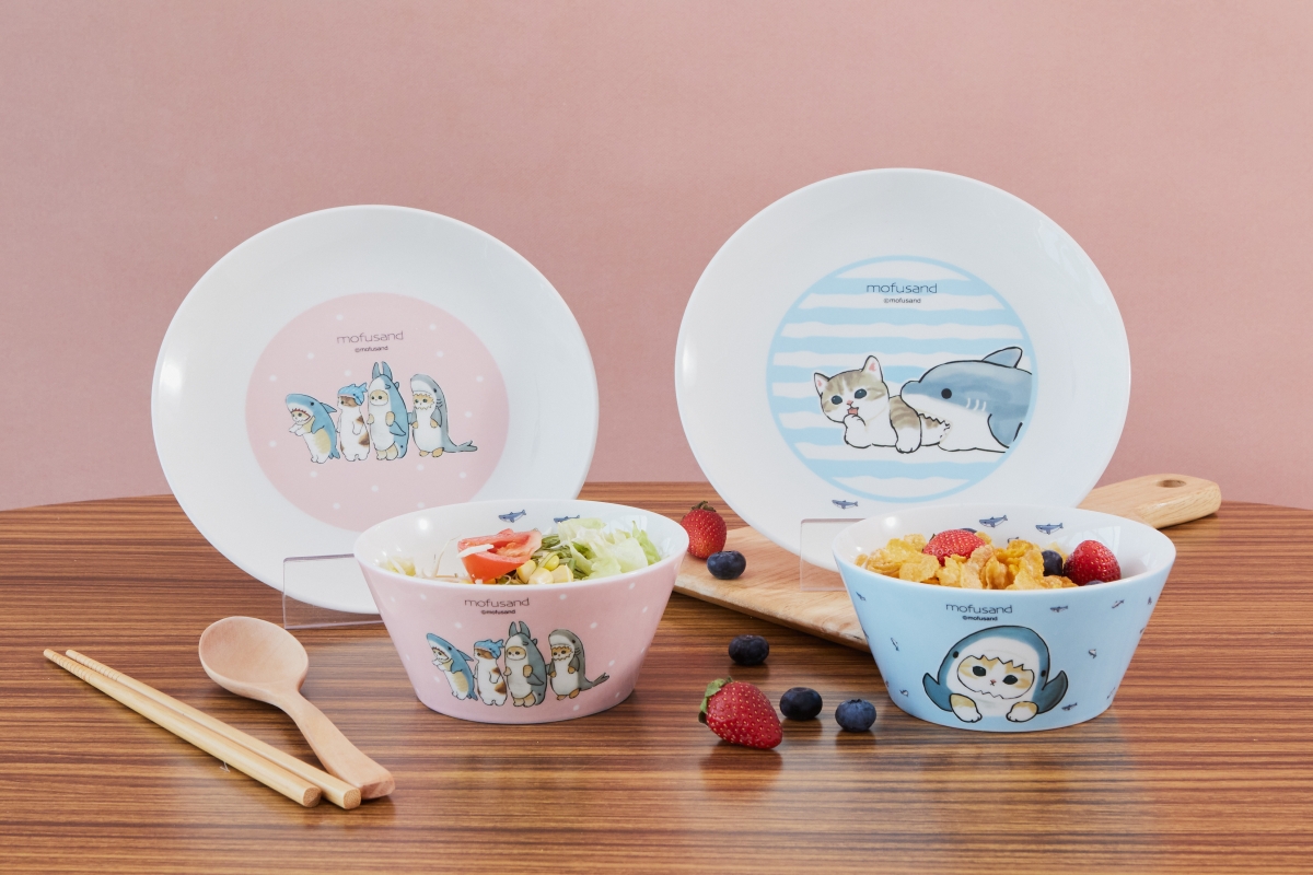 貓福珊迪碗盤餐具四件組