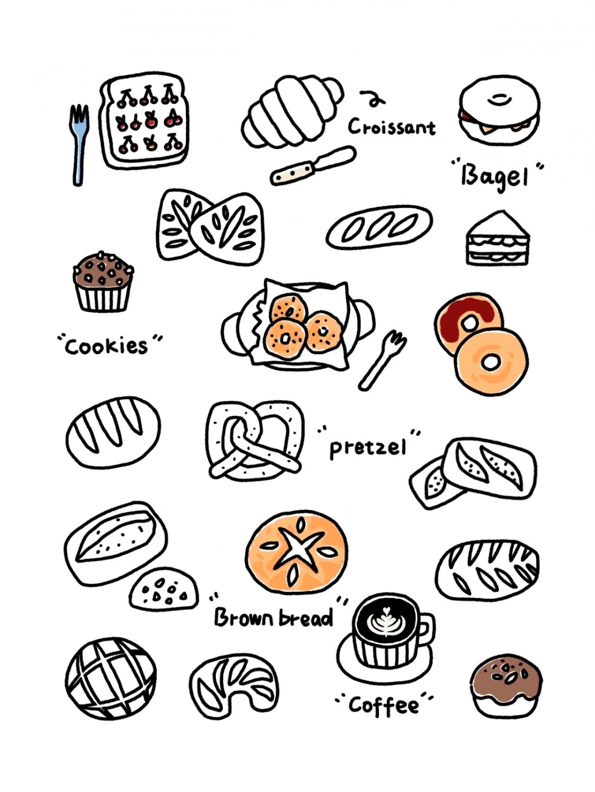 各式麵包手機桌布下載（可隨意調整大小）