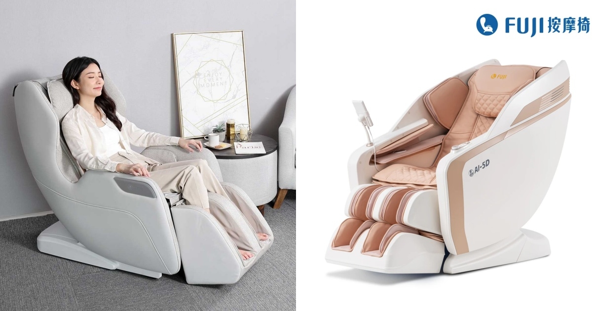 (左) WULA超有力小沙發售價約：24,999元(右)AI雙感知摩術椅售價約88,800元