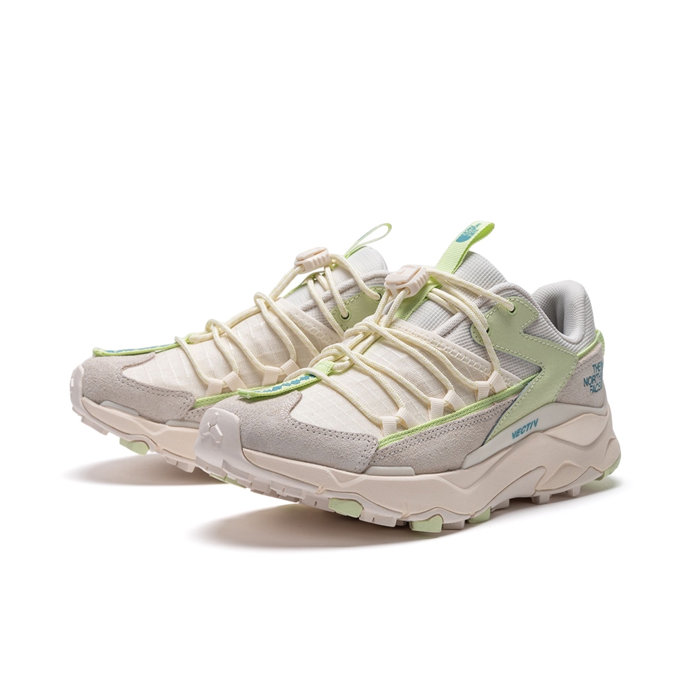 The North Face女款米白綠拼接VECTIV中底抓地休閒鞋,NT$4880