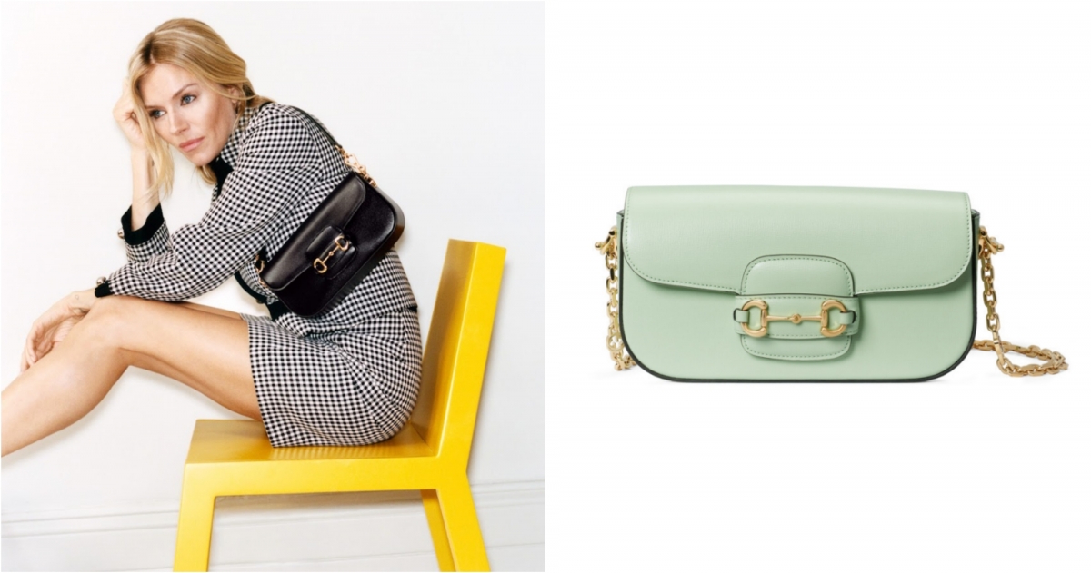 HORSEBIT 1955 綠色皮革鏈帶肩背包,NT$98,800